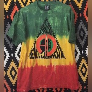 1992 Aressted Development I'm Still Thirsty Giant Tag Tee XL Tie Dye Rasta NOS